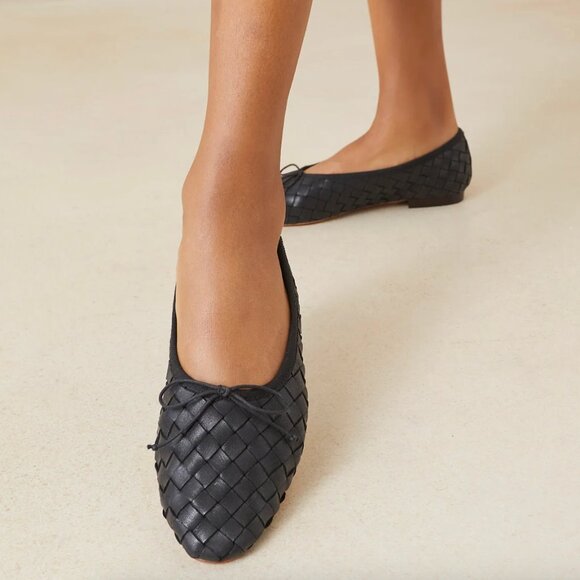 Loeffler Randall Landrey Woven Ballet Flats | Size 8 |  Chocolate Brown - Picture 9 of 9